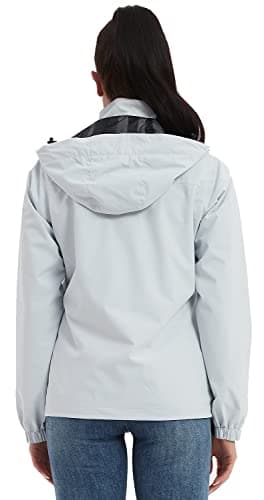 MOERDENG Women's Waterproof Rain Jacket Lightweight Raincoat Hooded Hiking Jacket Softshell Windbreaker - Image 3