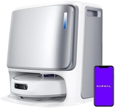 NARWAL Freo Z Ultra Robot Vacuum and Mop Combo, Dual RGB Cameras and Chips, AI Avoidance, 12000Pa Suction, Real-Time Decisions, Adaptive Hot-Water Self Wash & Self Emptying, Pet Hair, Quiet, White - Image 3