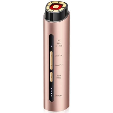 INTEO Microcurrent Facial Device, 3 Modes Red Light Therapy for Face and Neck, Skin Care Facial Massager Perfect Gifts for Women Men(Gold) - Image 1