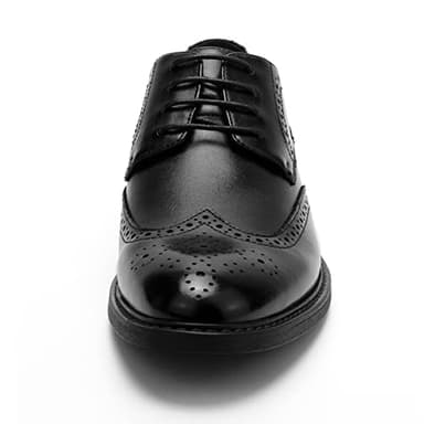 Temeshu Men's Dress Shoes Casual Oxford Shoes Business Formal Shoes DS09 Black 10.5 - Image 4