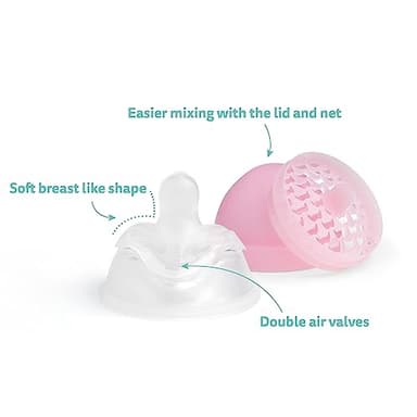 Herobility Double Anti-Colic Baby Bottles – 12 fl oz/340ml – 4-Pack – Multicolor – Sand, Woodchuck, Pink, White - Image 6