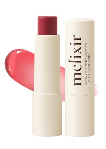 Melixir Vegan Lip Butter (12 Colors), Hydrating Tinted Lip Balm Stick, Bee-Free, Petrolatum-Free, Plant-Based, Moisturizes Dry & Chapped Lips With Shea Butter, Sheer, Natural Finish - #05 Dewy Rose - Image 1
