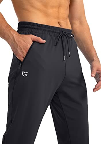 G Gradual Men's Sweatpants with Zipper Pockets Tapered Joggers for Men Athletic Pants for Workout, Jogging, Running (Black, XX-Large) - Image 4