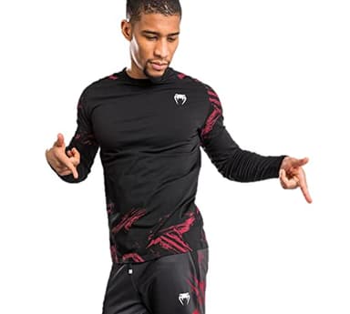 Venum UFC Authentic Fight Week 2.0 T-Shirt - Long Sleeves - Black/Red - Image 1