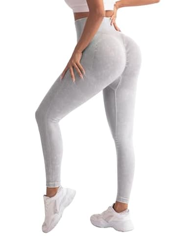 CHRLEISURE Workout Leggings Sets for Women, Gym Scrunch Butt Butt Lifting Seamless Leggings 3 Piece (Black,MS Black, Gray, L) - Image 5