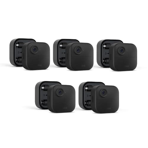 Blink Outdoor 4 (newest model) + Battery Extension Pack — Four-year battery wireless smart security camera, two-way audio, HD live view, enhanced motion detection — 5 camera system - Image 1