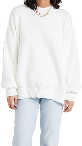 Free People Women's Easy Street Tunic, Painted White, L - Image 1