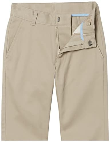 Nautica Boys' School Uniform Flat Front Twill Pant, khaki/pull-on, 4T - Image 3