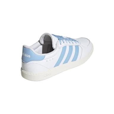adidas Women's Breaknet Sleek Sneaker, White/Blue/Off White, 8 - Image 3