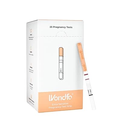 Wondfo Early Result Pregnancy Test Strips - Get Results 6 Days Sooner Than Missed Period-Sensitive and high-Accuracy HCG Testing Kit at 10 MIU/ml Cut-Off -[25 Packs] - Image 1