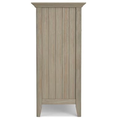 SIMPLIHOME Bedford Buffet - 54 inch Wide Solid Wood 3-Door Sideboard Buffet with Wine Rack in Distressed Grey, Transitional Cabinet for Dining Room or Kitchen with Adjustable Shelves - Image 12