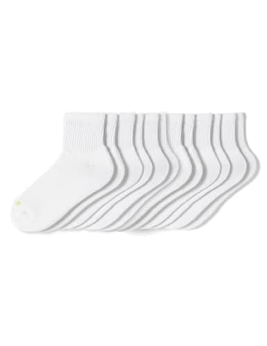 Hue Women's Mini Crew Sock 6-Pack, White, One Size - Image 2