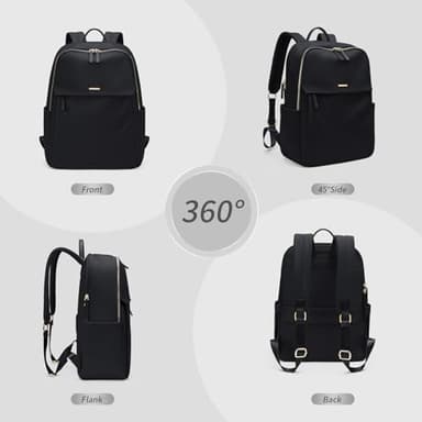 Women Laptop Backpack with Separate Laptop Compartment Fits 15.6 Inch Notebook Casual Daypack for Work Travel College Backpack Book Bags - Image 3