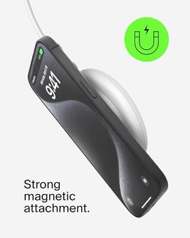 Belkin Magnetic Wireless Charging Pad 15W - MagSafe-Compatible Qi2-Certified Wireless Charger for iPhone 16 Series, Samsung Galaxy S25, AirPods, & More w/Non-Slip Base, Power Supply Included - White - Image 4