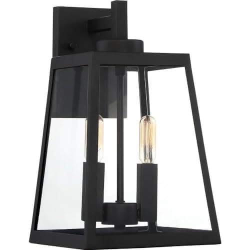 NUVO 60/6582 Halifax 2 Light Medium Lantern, Matte Black Finish, 13.50x8.50x8.00 - Image 1