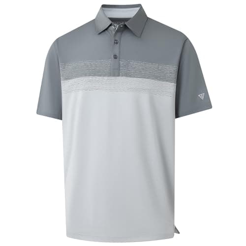 M MAELREG Mens Golf Shirt Dry Fit Short Sleeve Moisture Wicking Stretch Athletic Sport Collared Polo Shirts for Men - Image 1