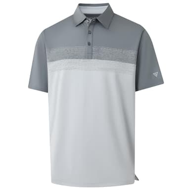 M MAELREG Mens Golf Shirt Dry Fit Short Sleeve Moisture Wicking Stretch Athletic Sport Collared Polo Shirts for Men - Image 1