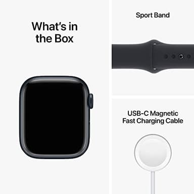 Apple Watch Series 8 (GPS, 41MM) - Midnight Aluminum Case with Midnight Sport Band S/M (Renewed Premium) - Image 7