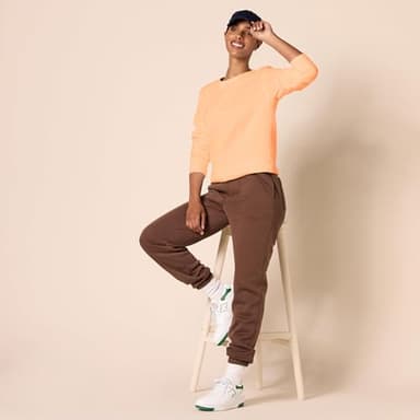 Amazon Essentials Women's Fleece Crewneck Pullover Sweatshirt (Available in Plus Size), Melon Orange, XX-Large - Image 5