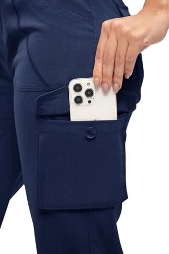 TBMPOY Womens Cargo Capris Hiking Lightweight Pants 6 Pockets Quick Dry Casual Outdoor Trip Loose Shorts Cropped Cotton Navy M - Image 5