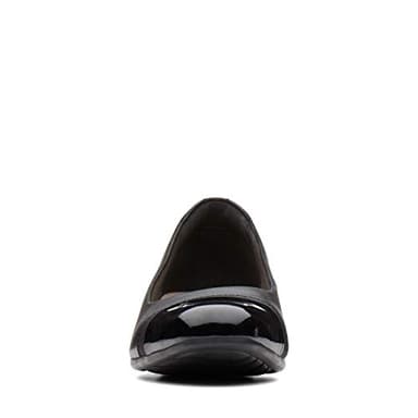 Clarks womens Juliet Monte Pump, Black Leather/Synthetic, 8.5 Wide US - Image 4