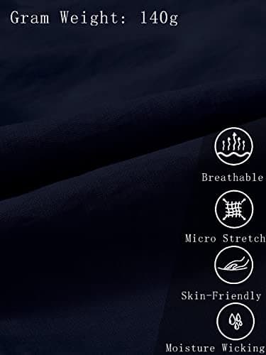 MoFiz Women Cargo Pants with Pockets Lightweight Outdoor Summer Travel Casual Hiking Pants Running Joggers Sweatpants Elastic Waist Navy L - Image 4