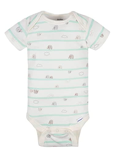 Gerber Baby 8-Pack Short Sleeve Onesies Bodysuits, Elephants, 3-6 Months - Image 3