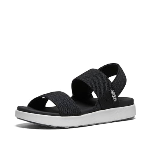 KEEN Women's Elle Backstrap Casual Platform Open Toe Wedge Sandals, Black, 8.5 - Image 1