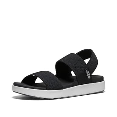KEEN Women's Elle Backstrap Casual Platform Open Toe Wedge Sandals, Black, 8.5 - Image 1