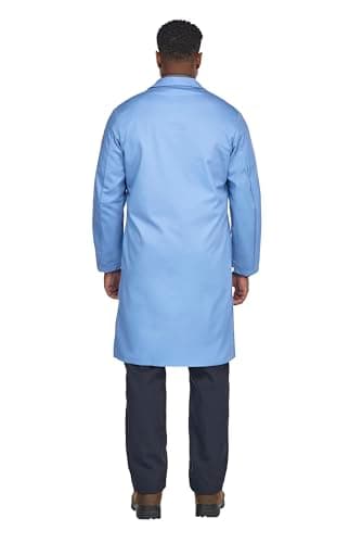 Bulwark FR-KEL2LB RG Men's FR Lab Coat, Light Blue, Small - Image 2