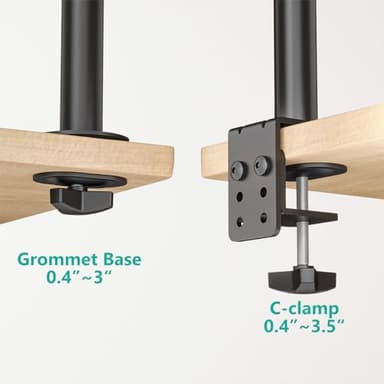 WALI Single Monitor Mount, Monitors Desk Mount, Single Monitor Arm Holds Screen Up to 32inch, 22lbs, Fully Adjustable Mount Designed for Home Office Application(M001S), Black - Image 6
