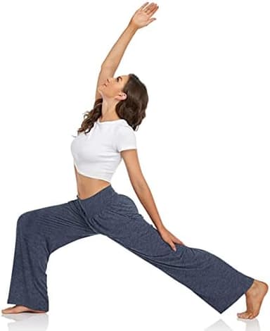 UEU Women's Casual Loose Wide Leg Cozy Pants Yoga Sweatpants Comfy High Waisted Sports Athletic Lounge Pants with Pockets - Image 5