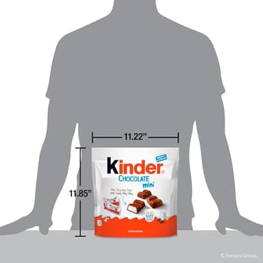 Kinder Chocolate Mini, 29.2 oz Bulk Pack, Up to 138 Minis, Milk Chocolate Bar with Creamy Milky Filling, Individually Wrapped Candy - Image 10
