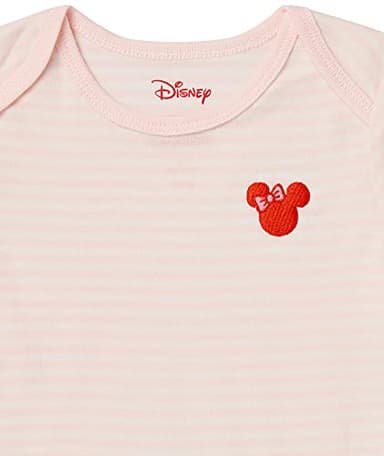 Amazon Essentials Disney | Marvel | Star Wars | Princess Baby Girls' Short-Sleeve Bodysuits, Pack of 6, Minnie Rainbow Chaser, Preemie - Image 5