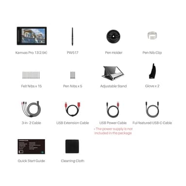 HUION Kamvas Pro 13 2.5K QHD Graphics Monitor Drawing Tablet with Screen QLED Full Lamination Battery-Free Stylus PW517 for Windows PC, Mac, Android, 13.3inch Digital Drawing Tablet Pen Display - Image 9