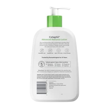 Cetaphil Body Lotion, Advanced Radiance Lotion with Shea Butter for Dry, Sensitive Skin, 16 oz, Pack of 2, Fragrance Free, Hypoallergenic, Non-Comedogenic - Image 9