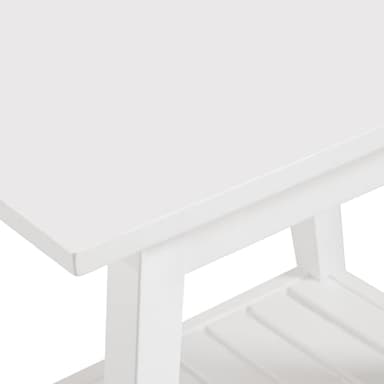 Alaterre Furniture Dorset Bench Stool with Storage – Multi-Functional and Space-Saving Wooden Seat with Bottom Shelf for Bathroom, Entryway, Bedroom, or Kitchen Seating & Organization - Image 8