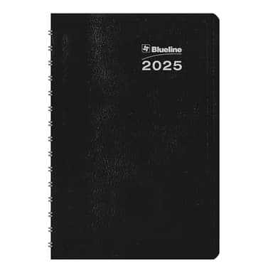 Blueline® 2025 DuraGlobe™ Daily Appointment Book, 12 Months, January to December, Twin-Wire Binding, 8" x 5", Black (C210.21T-25) - Image 2