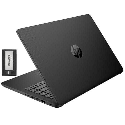 HP Stream 14" HD BrightView Laptop, Intel Celeron N4120, 16GB RAM, 416GB Storage (128GB eMMC + 288GB Docking Station Set), Intel UHD Graphics, 720p Camera, Wi-Fi, 1 Year Office 365, Win 11 S, Black - Image 1