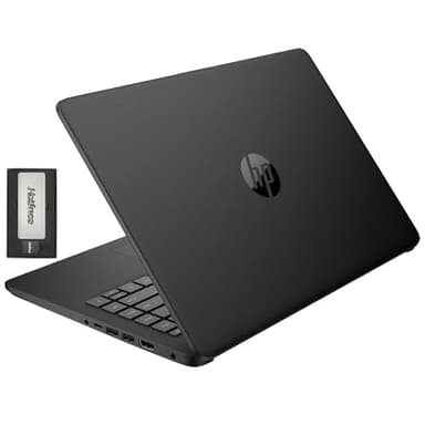 HP Stream 14" HD BrightView Laptop, Intel Celeron N4120, 16GB RAM, 416GB Storage (128GB eMMC + 288GB Docking Station Set), Intel UHD Graphics, 720p Camera, Wi-Fi, 1 Year Office 365, Win 11 S, Black - Image 1