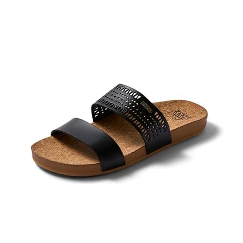 Reef Cushion Vista Perf Sandals - Women's, Black/Tan 9 M - Image 1