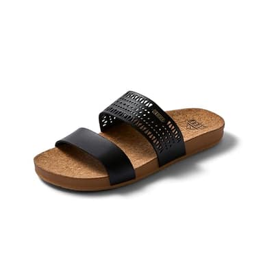 Reef Cushion Vista Perf Sandals - Women's, Black/Tan 9 M - Image 1