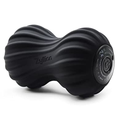 Zyllion Vibrating Peanut Massage Ball with 4 Modes - Cordless Rechargeable Electric Deep Tissue Massager Roller for Muscle Pain Relief, Black, ZMA-30 - Image 1