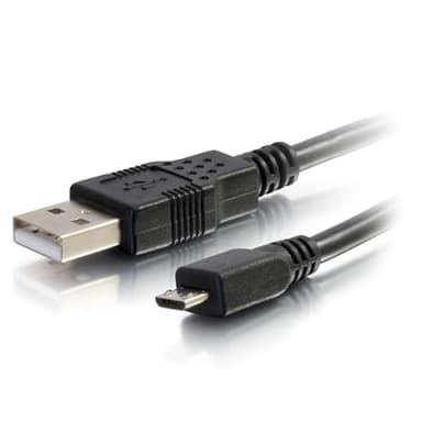 C2G Legrand USB A to B Cable, Male to Male USB Cable, Micro USB Cable, 2 Meters (6.56 Foot) Data Transfer Cable, Black USB Cord, 1 Count, C2G 27365 - Image 1