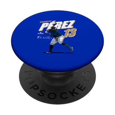 Salvador Perez | Kansas City Baseball Players | MLBSPZ3001 PopSockets Adhesive PopGrip - Image 1