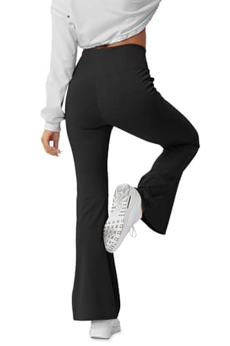HEGALY Women's Flare Yoga Pants - Crossover Flare Leggings High Waisted Bootcut Bell Bottom Workout Sweatpants - Image 5
