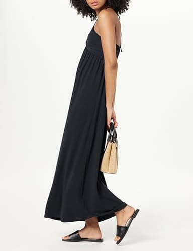 The Drop Women's Kapri Gathered Halter Dress, Black, S - Image 4