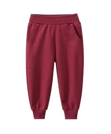 GFQLONG 3 Pack Toddler Pants Sweatpants Boys Cotton Joggers, Athletic Pull on Sweat Pants with Pockets for Kids Clothes, Blue+Yellow+Red, 2-3T - Image 7