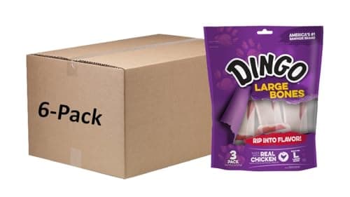 Dingo Rawhide Bone, Large, 3-Count - Image 1