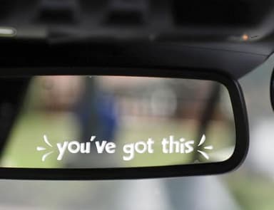 2 x You've Got This Car Rearview Mirror Decal, Vinyl Car Mirror Sticker, Non-Fading Car Decals, Inspirational Car Décor, Motivational Vinyl Decal, Bumper Sticker for Wall, Window, Vehicle (White) - Image 4